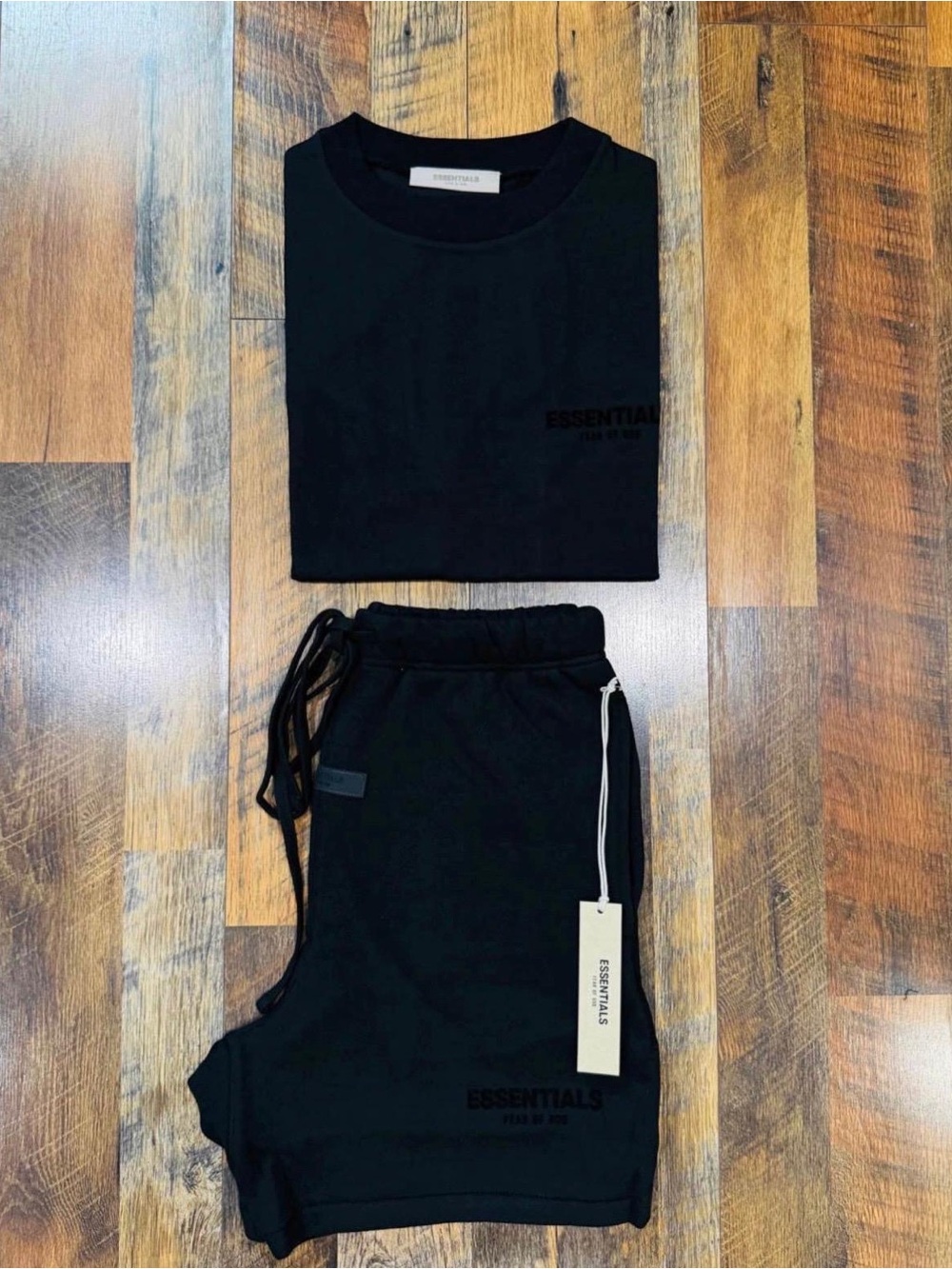 Essentials Men’s Black Athletic Drawstring full sets in black and gray $165 both